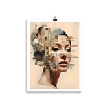 women abstract art portrait poster print art wall art