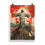 Statue du Christ Rédempteur - Poster abstrait