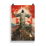 Statue du Christ Rédempteur - Poster abstrait